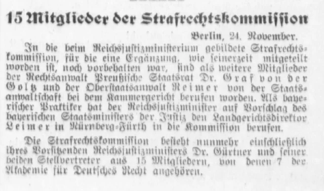 Hamburgischer Correspondent · 25 November 1933 · front page — Article crop · full newspaper page available